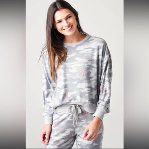 Z Supply Rose Camo Sweater and Jogger Set